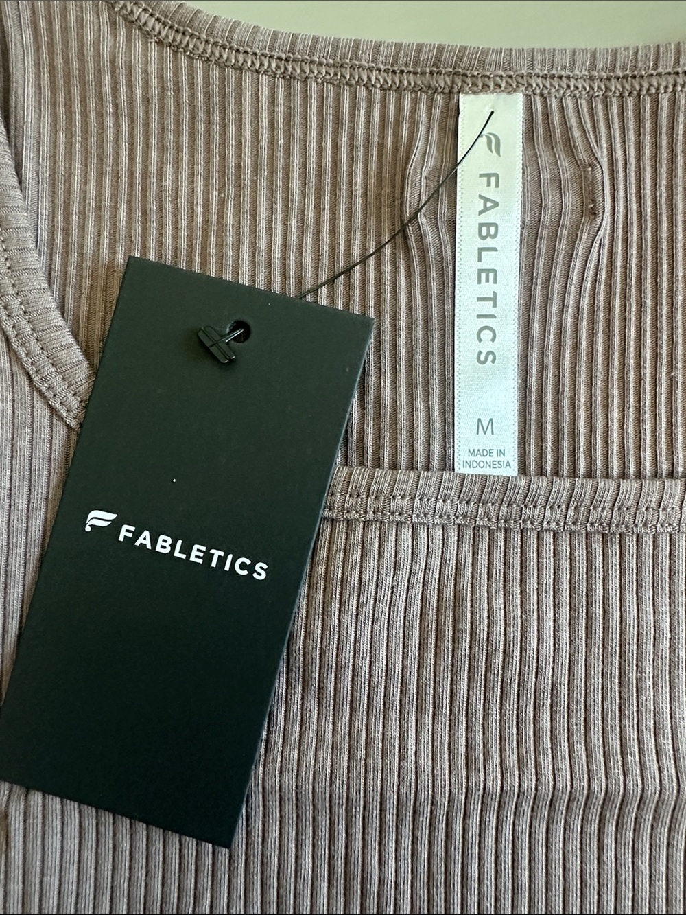 Fabletics Modal Rib Cropped Tank- Desert Shadow - Picture 2 of 7